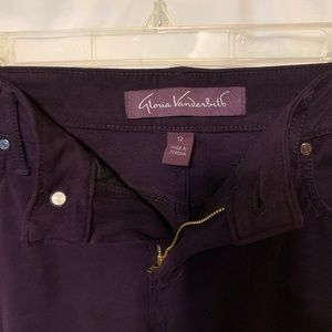 Gloria Vanderbilt Dark Purple Pant, Size 12